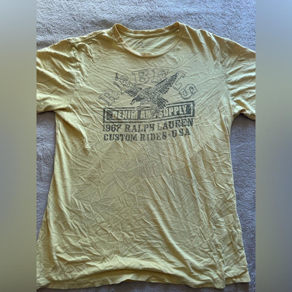 Ralph Lauren Yellow Rebel Graphic Tee - Picture 1 of 6